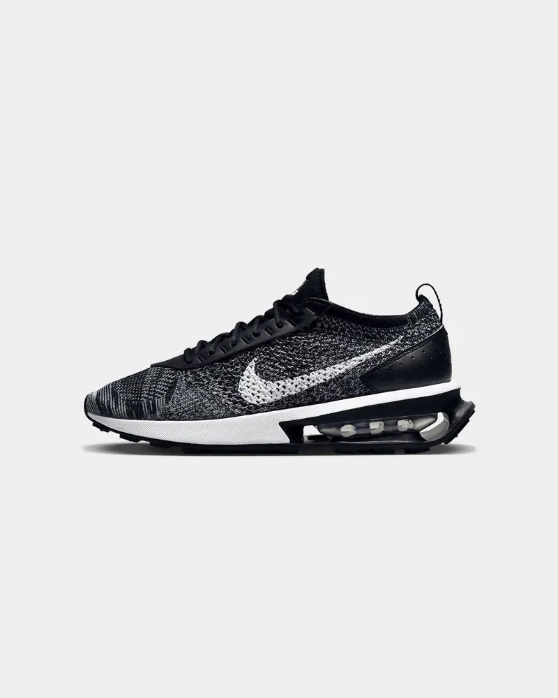 Nike Women's Air Max Flyknit Racer Shoes Black/White 1