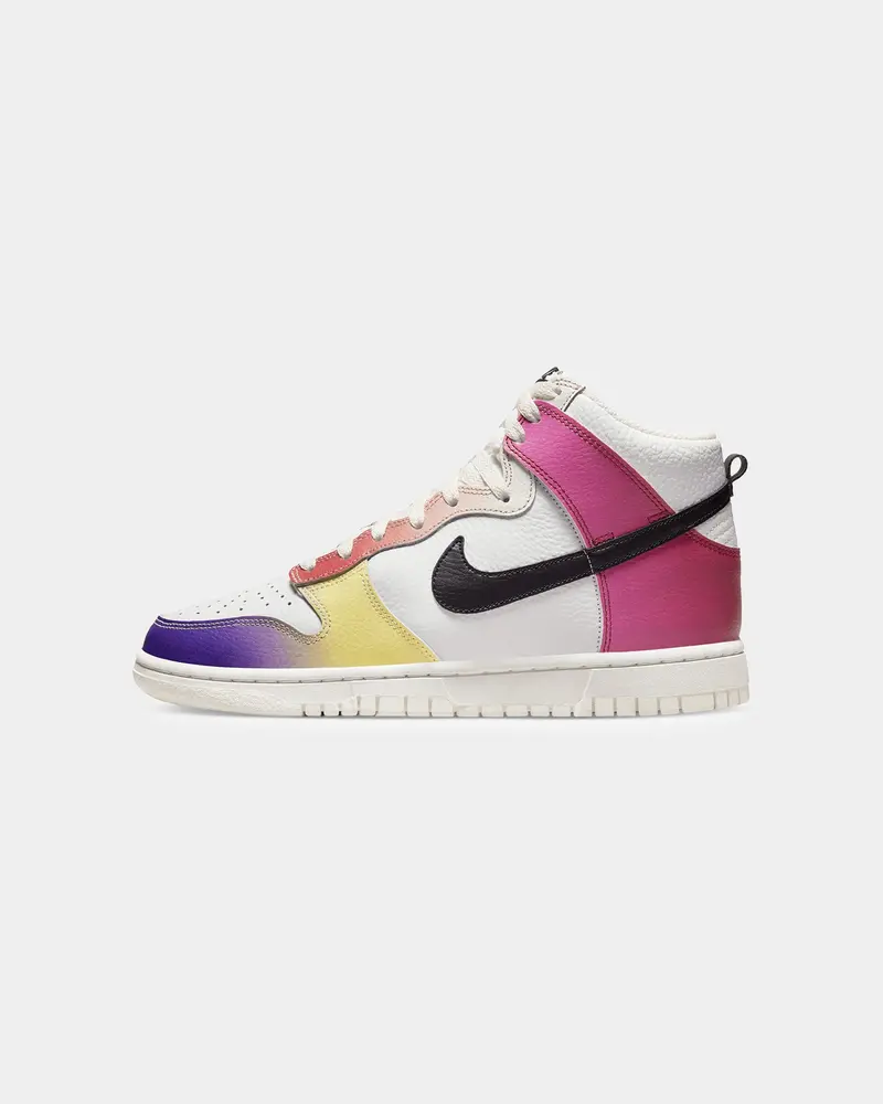 Nike Women's Dunk High "Multi-Colour Gradient" Summit White/Black 1