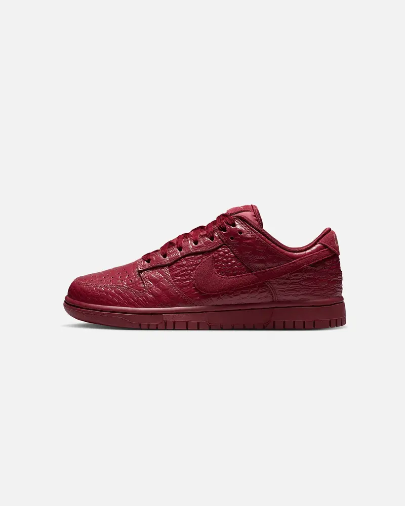 Nike Women's Dunk Low "Croc Skin" Team Red 1
