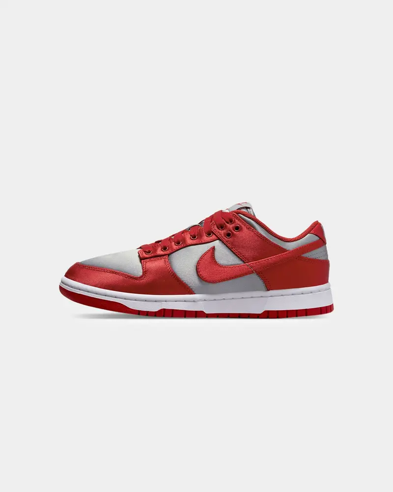 Nike Women's Dunk Low Essentials "Unlv Satin" Medium Grey/Varsity Red 1