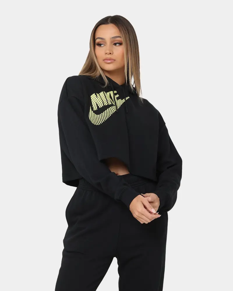 Nike Women's Nike Sportswear Cropped Fleece Dance Hoodie Black 1