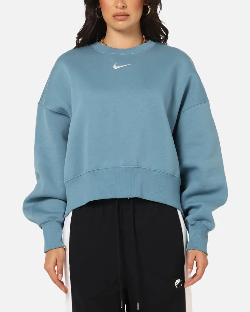 Nike Women's Nike Sportswear Style Fleece Over-Oversized Crewneck Smokey Blue/Sail 1
