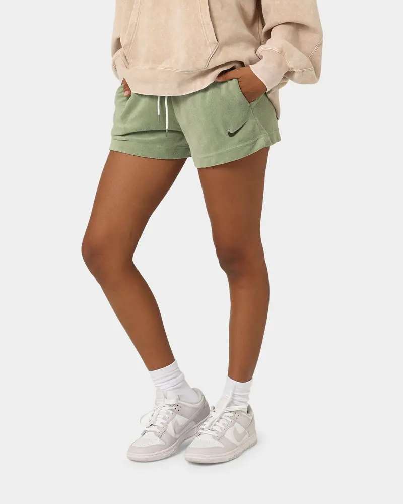 Nike Women's Nike Sportswear Terry Pe Shorts Oil Green/Cargo 1