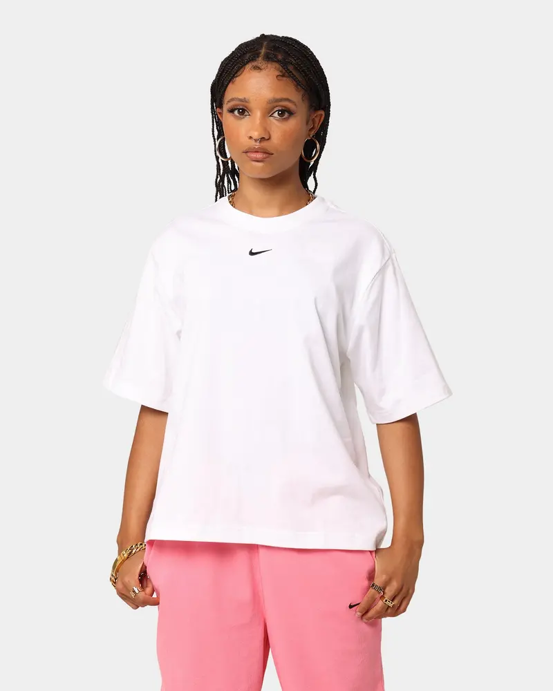 Nike Women's Nsw Essential Boxy T-Shirt Black/White 1