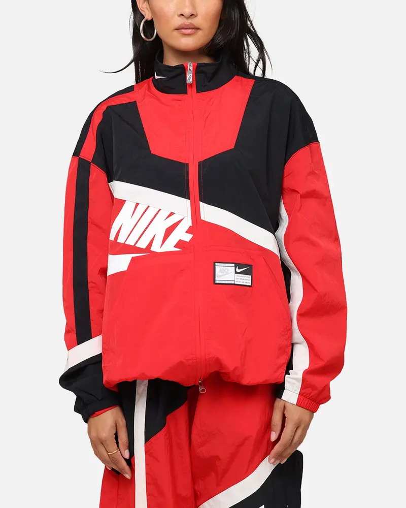 Nike Women's Oversized Street Woven Jacket University Red/Black/Sail 1