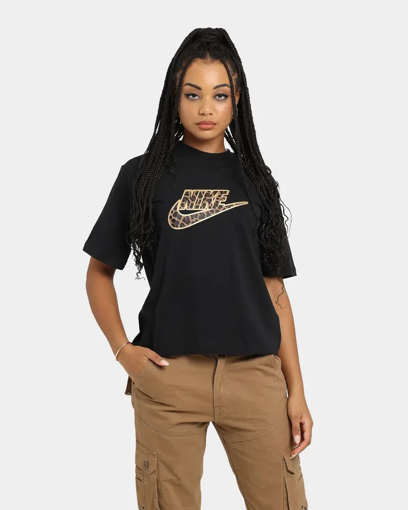 Nike Women's Sportswear Boxy T-Shirt Black/Metallic 1