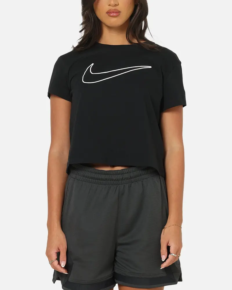 Nike Women's Sportswear Club Graphic T-Shirt Black/White 1