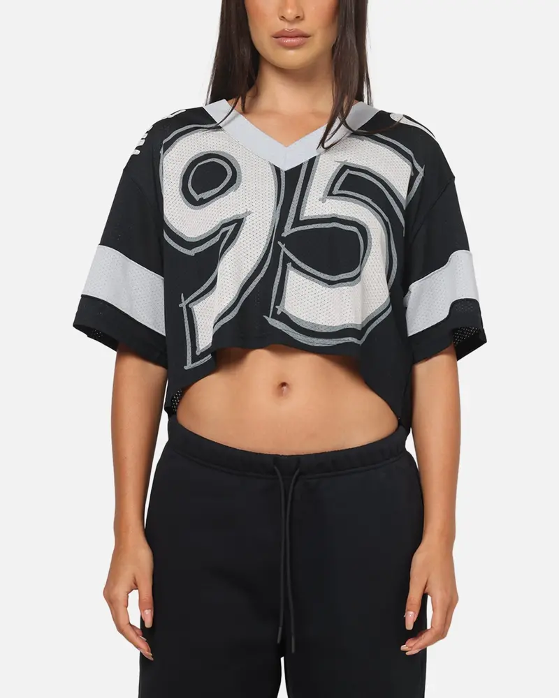Nike Women's Sportswear Cropped Jersey Black/Grey 1