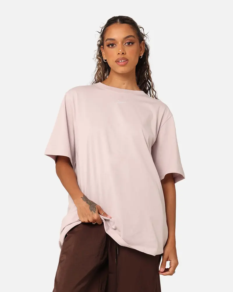 Nike Women's Sportswear Essential Boyfriend T-Shirt Light Orewood Brown/Sail 1