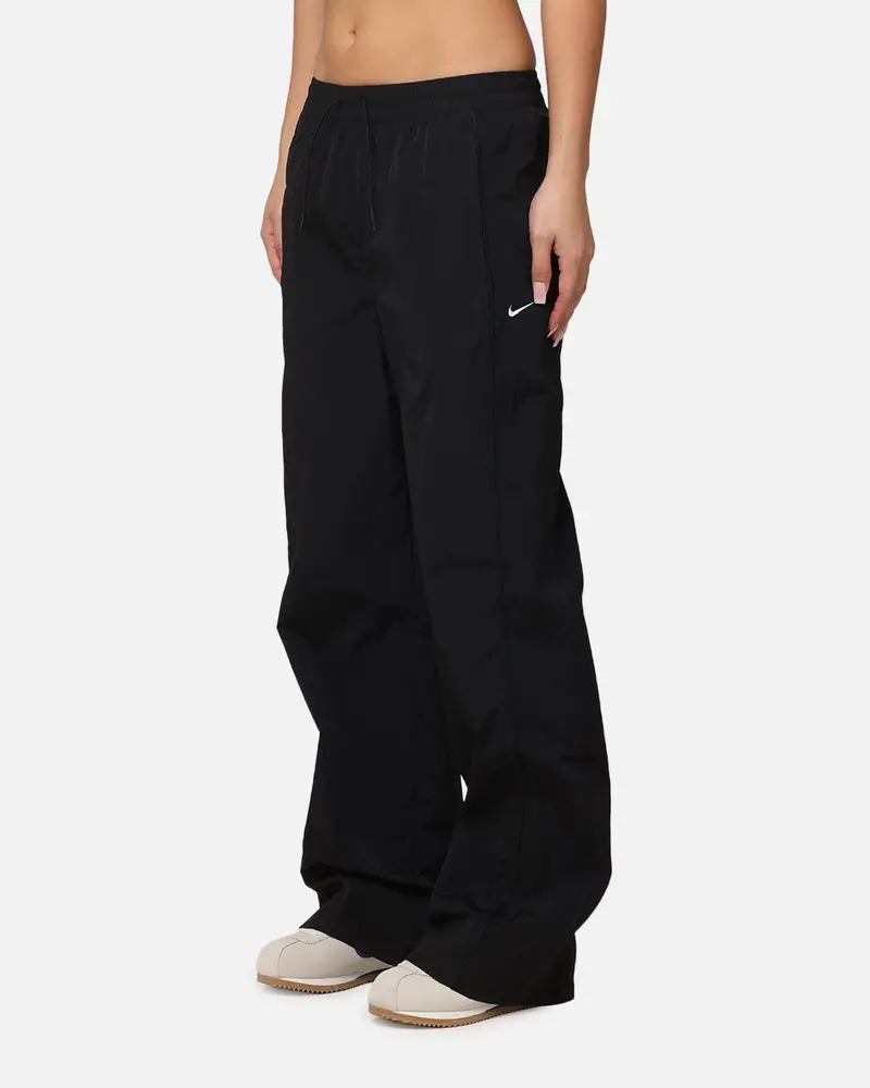 Nike Women's Sportswear High-Waisted Woven Open-Hem Pants Black/White 1