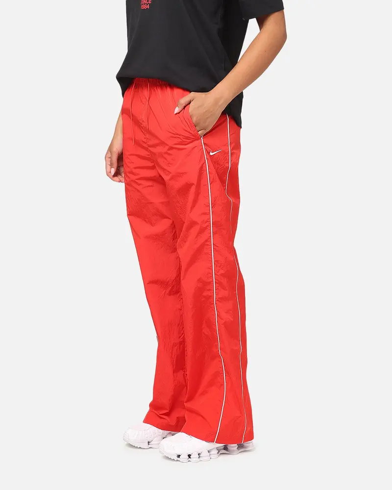 Nike Women's Sportswear High-Waisted Woven Open-Hem Pants University Red/Sail 1