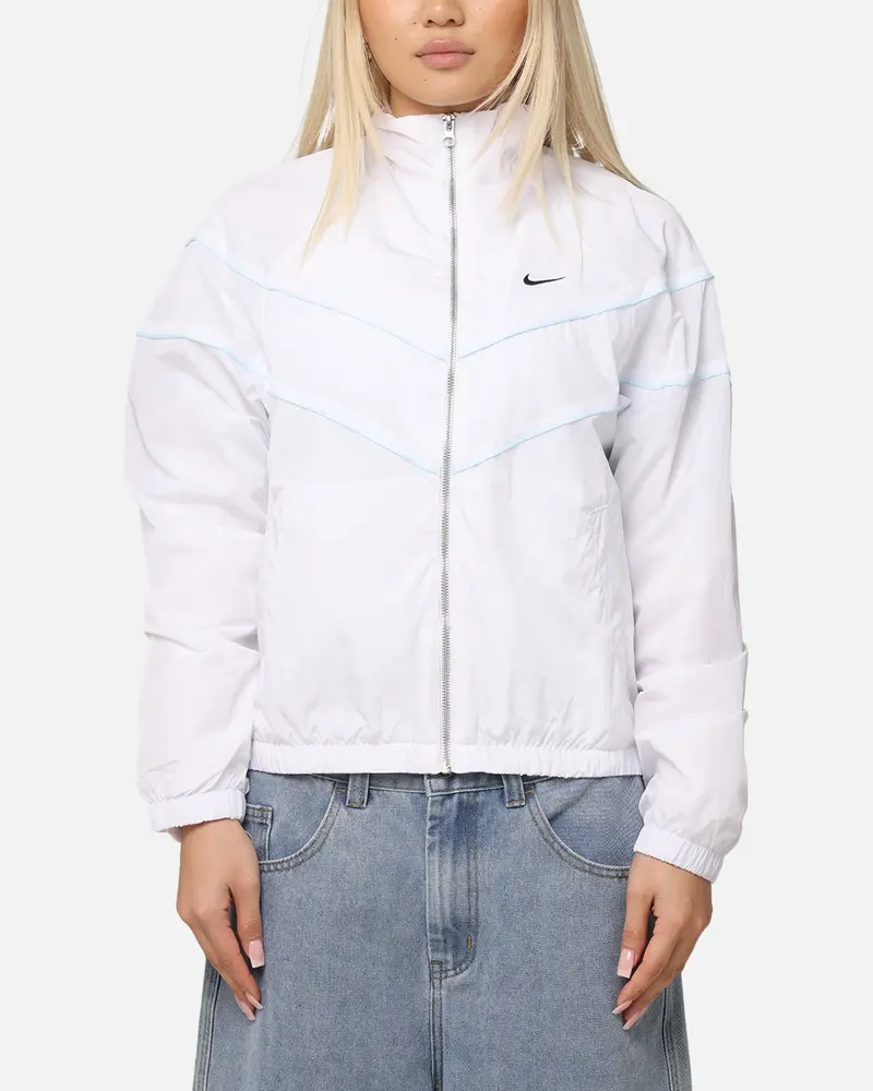 Nike Women's Sportswear Loose Uv Woven Full-Zip Jacket White/Black 1