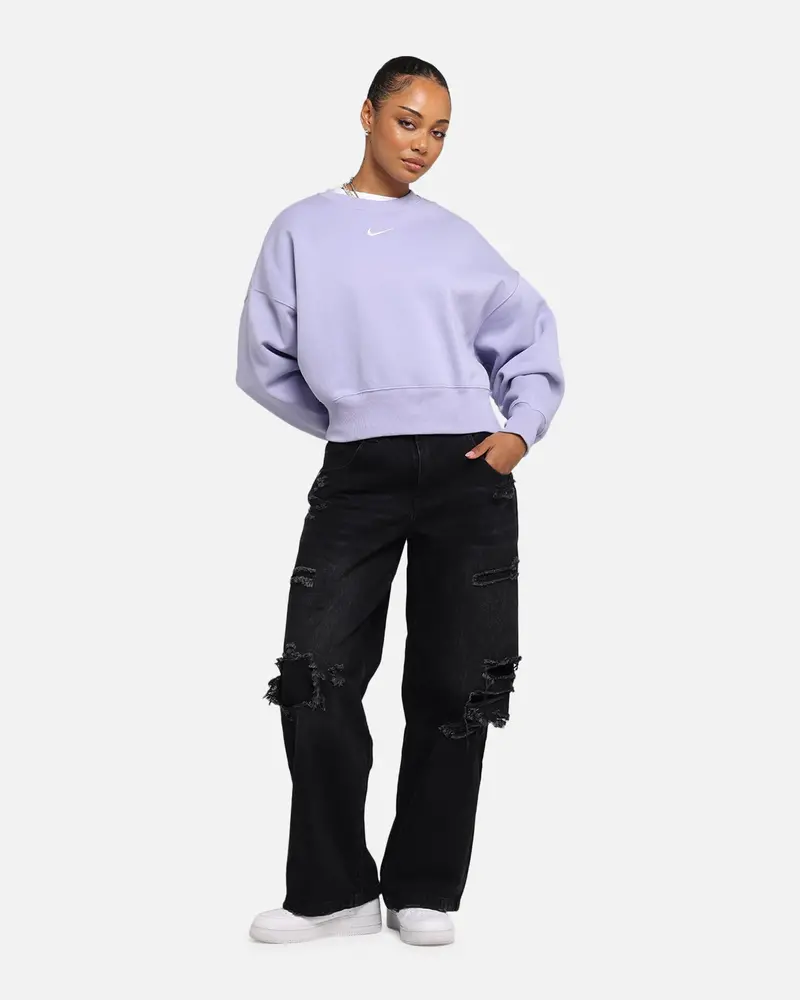Nike Women's Sportswear Phoenix Fleece Crewneck Lilac Ice 1
