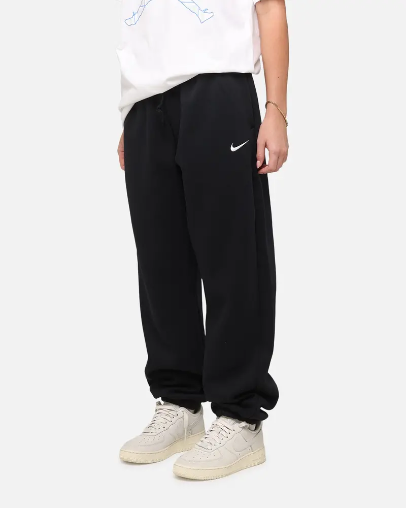 Nike Women's Sportswear Phoenix Fleece High-Waisted Oversized Sweatpants Black/Sail 1