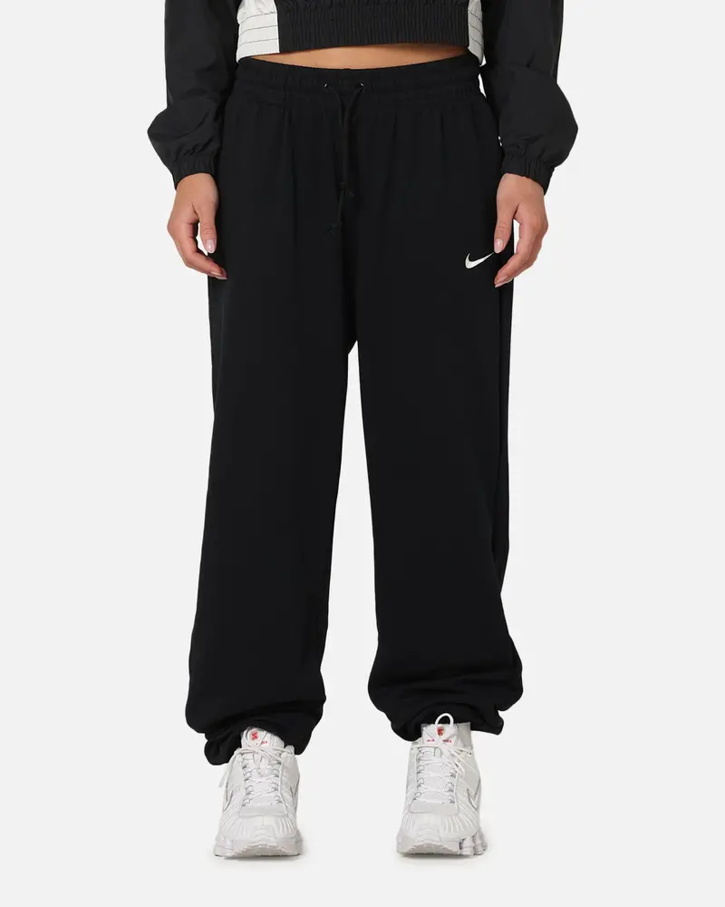 Nike Women's Sportswear Phoenix Fleece Oversized French Terry Sweatpants Black/Sail 1