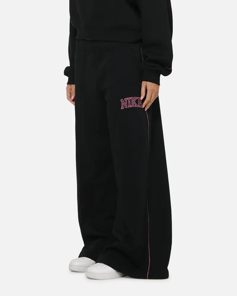 Nike Women's Sportswear Phoenix Fleece Wide Leg Pants Black 1