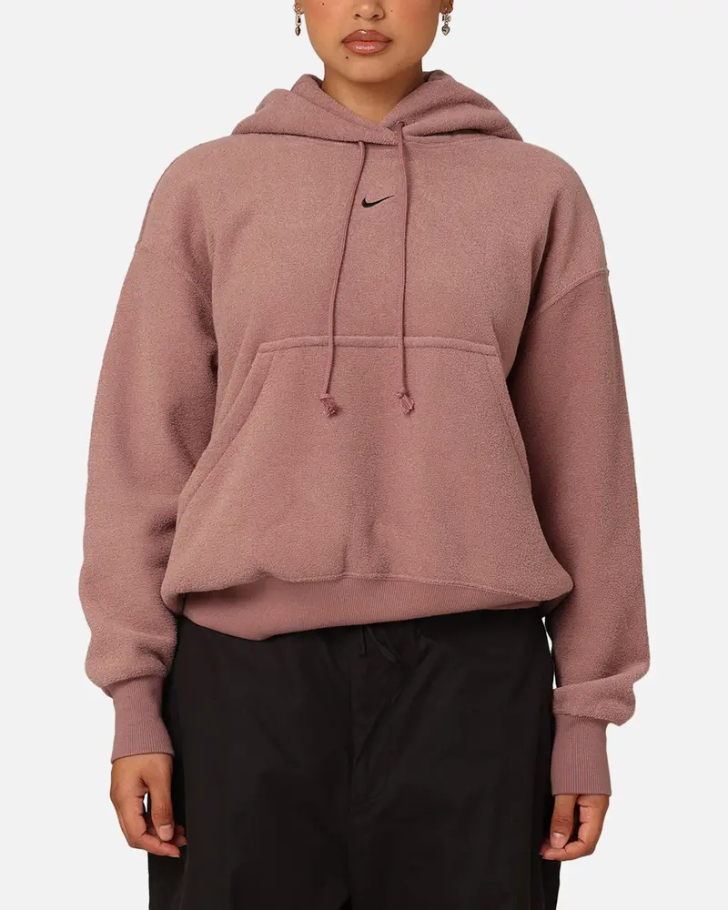 Nike Women's Sportswear Phoenix Plush Cosy Fleece Hoodie Smokey Mauve/Black 1