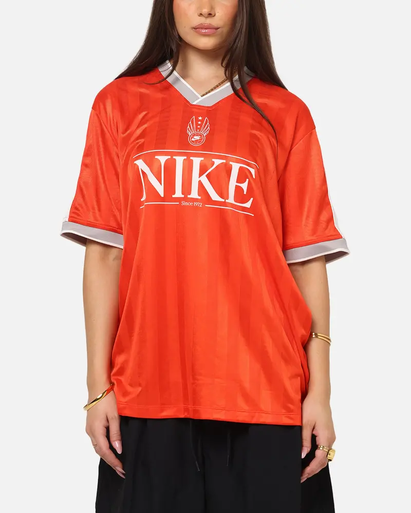 Nike Women's Sportswear V-Neck Jersey T-Shirt Picante Red/Sail 1