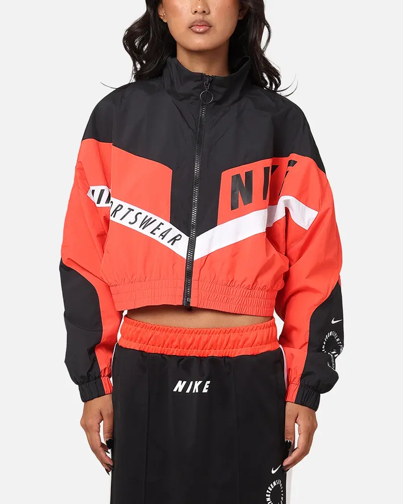 Nike Women's Sportswear Woven Street Jacket Light Crimson/Black/White 1