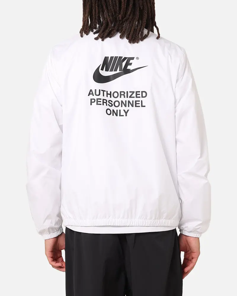 Nike Woven Full Zip Jacket White/White/Black 1
