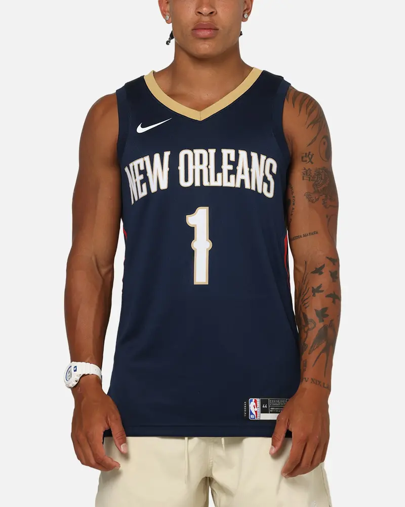 Nike Zion Williamson New Orleans Pelicans #1 Icon Edition 2022/23 Nike Dri-Fit Nba Swingman Jersey College Navy 1