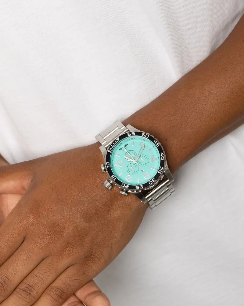 Nixon 51-30 Chrono Silver/Turquoise 1