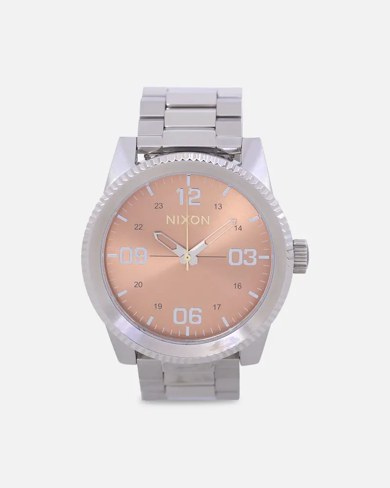 Nixon Corporal Stainless Steel Watch Silver/Coral 1