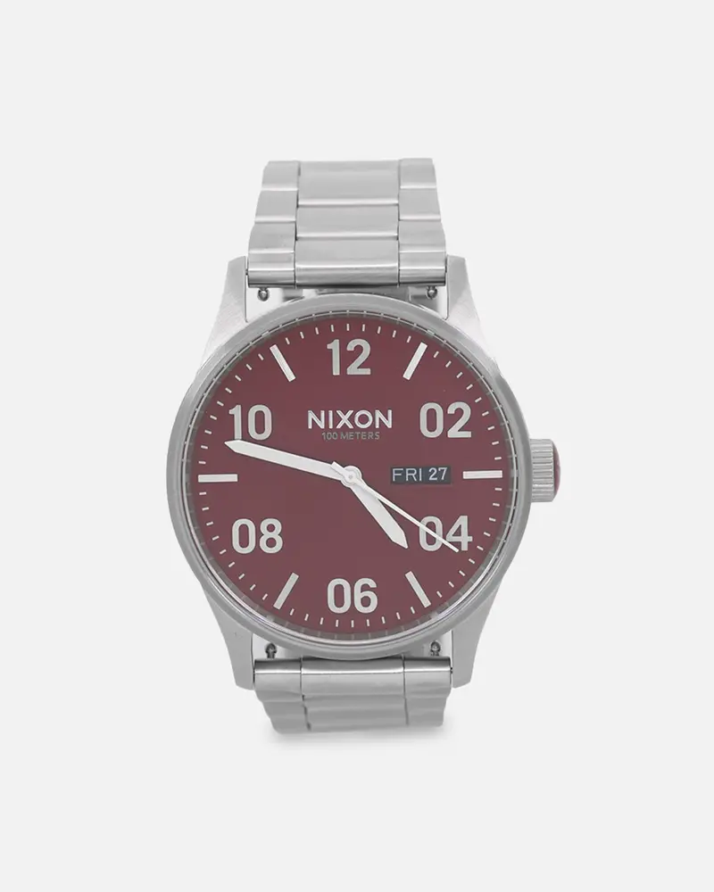 Nixon Sentry Stainless Steel Silver/Cranberry 1