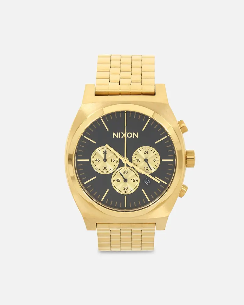 Nixon Time Teller Chrono Watch Black/Gold 1