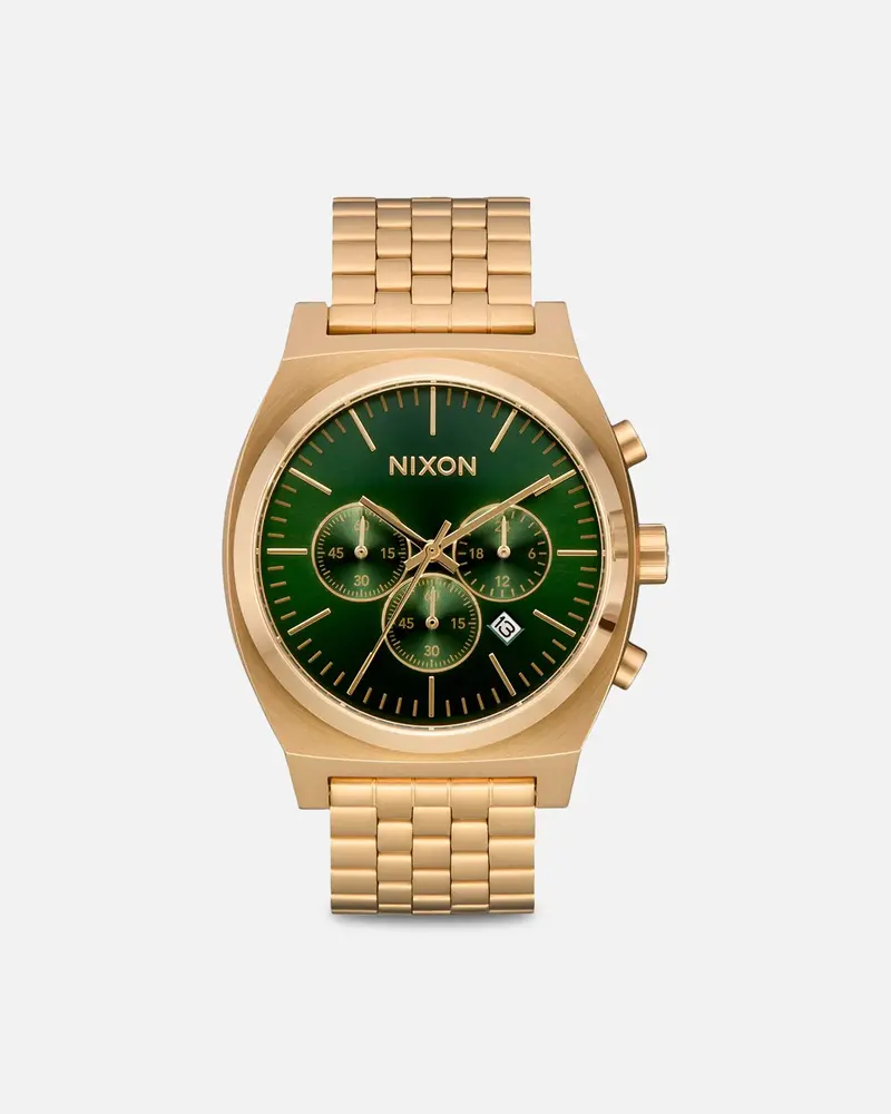 Nixon Time Teller Chrono Watch Gold/Green 1