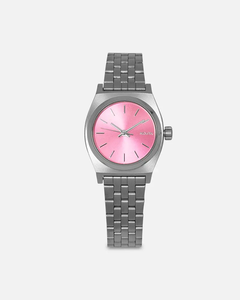 Nixon Women's Small Time Teller Silver/Pink 1