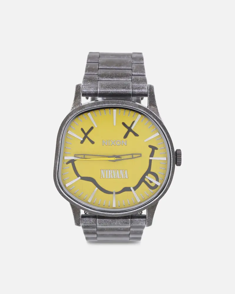 Nixon X Nirvana Sentry Wobble Watch Yellow Nirvana 1