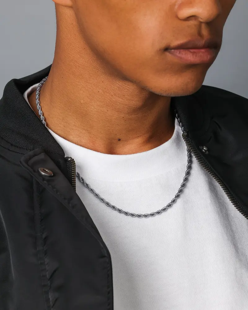 Nxs 4Mm Rope Chain White Gold 1