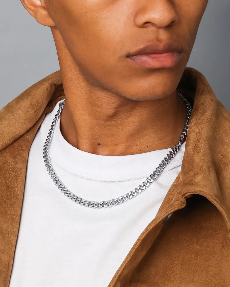 Nxs 7Mm Cuban Chain White Gold 1