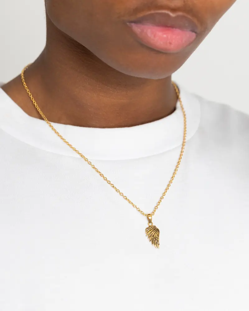 Nxs Wing Necklace Gold 1