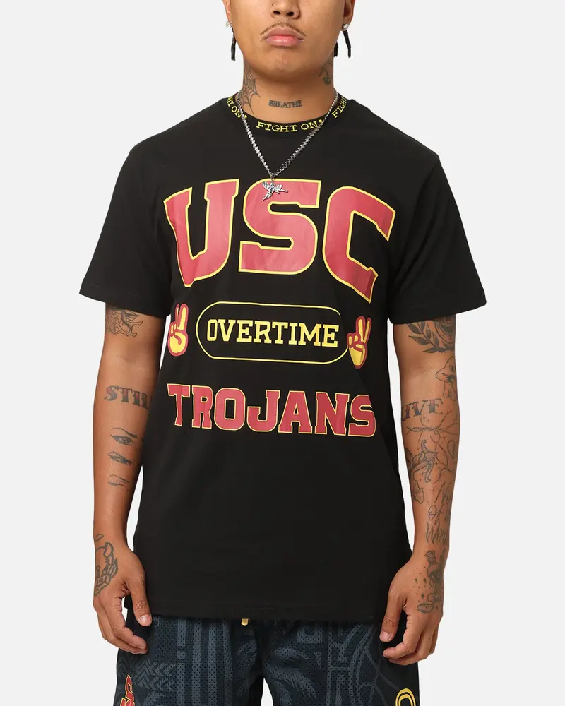 Overtime Usc Trojans Fight On T-Shirt Black 1