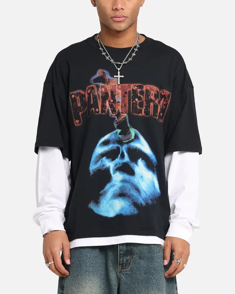 Pantera Pantera Layered Long Sleeve T-Shirt Black Wash 1
