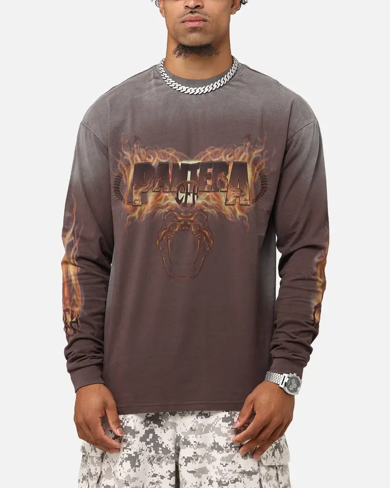 Pantera Pantera Vintage Long Sleeve T-Shirt Dark Brown 1
