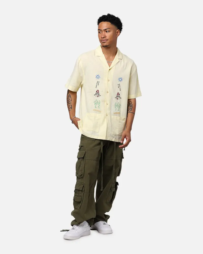 Pas De Mer Postcard Shirt Light Yellow 3