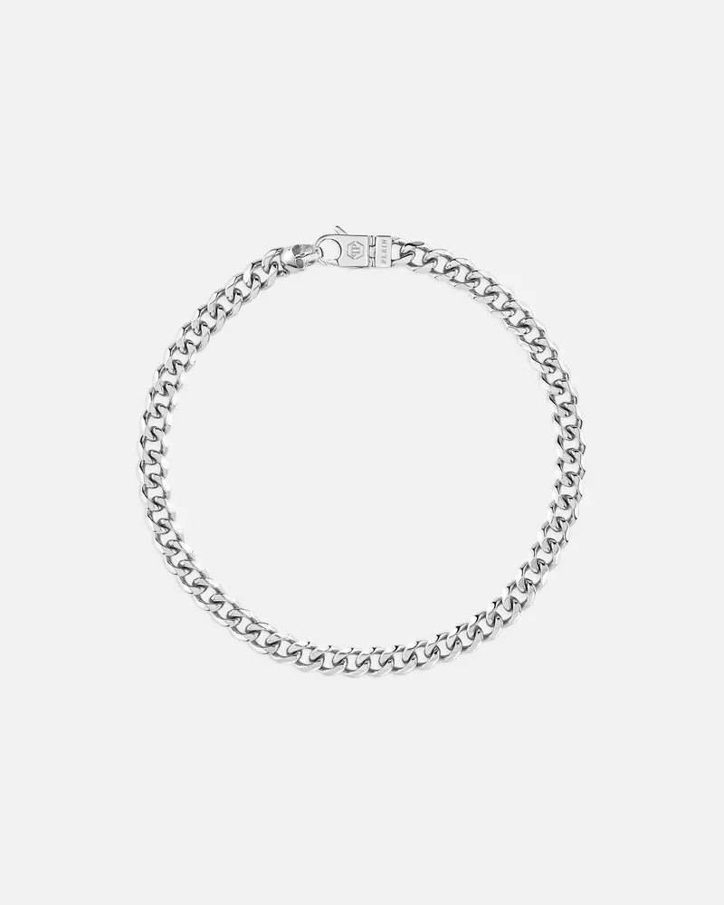 Philipp Plein Plein Icon Chain Necklace Silver 1