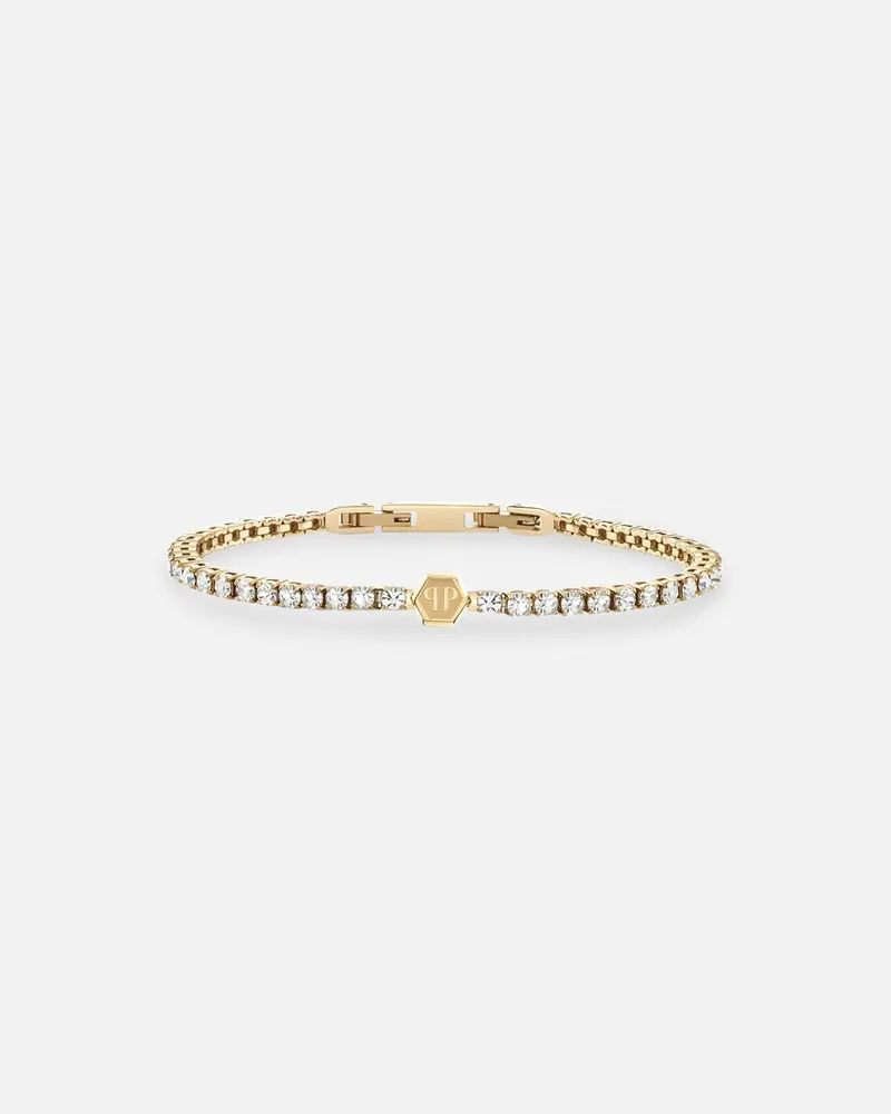 Philipp Plein Plein Tennis Royal Clear Crystal Bracelet Gold 1