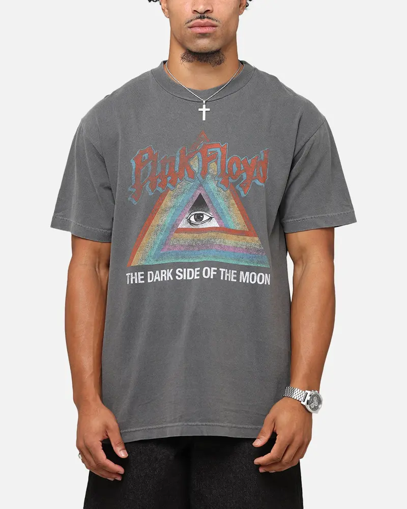 Pink Floyd Dark Side Rainbow T-Shirt Faded Black 1