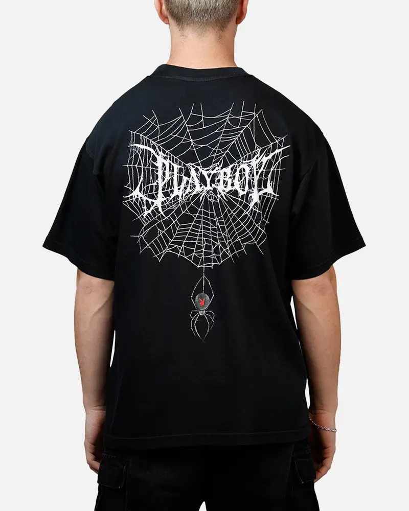 Playboy Black Widow Boxy T-Shirt Black/Red 1