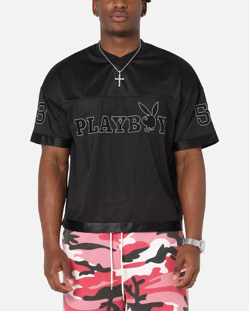 Playboy Boxy Football Jersey Black 1
