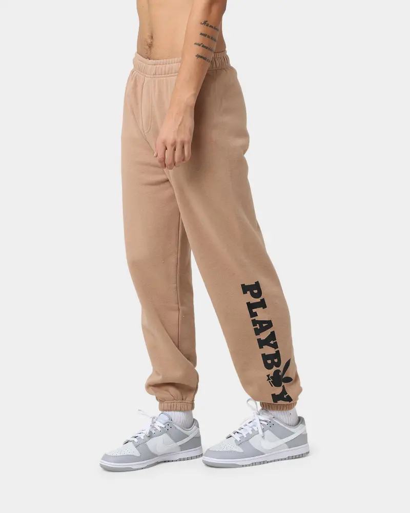 Playboy Bunny Basic Track Pants Tan 1