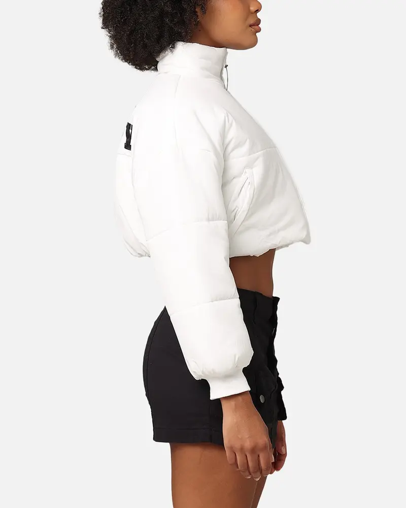 Playboy Bunny O Cropped Puffer Jacket White 5