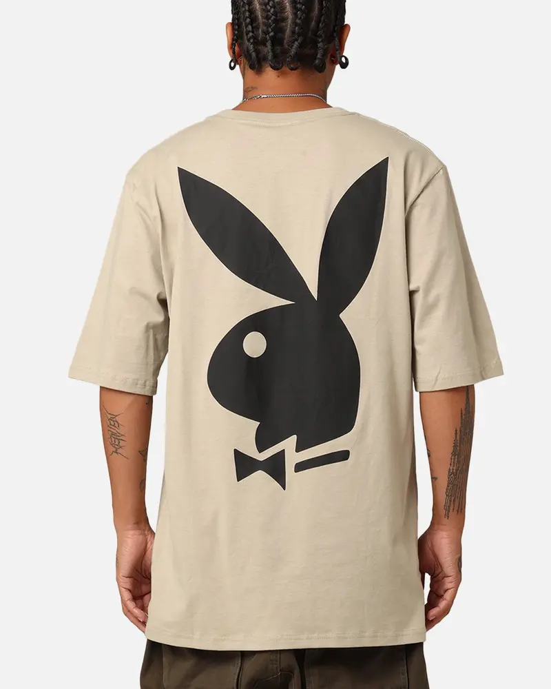 Playboy Bunny Stack T-Shirt Grey 1