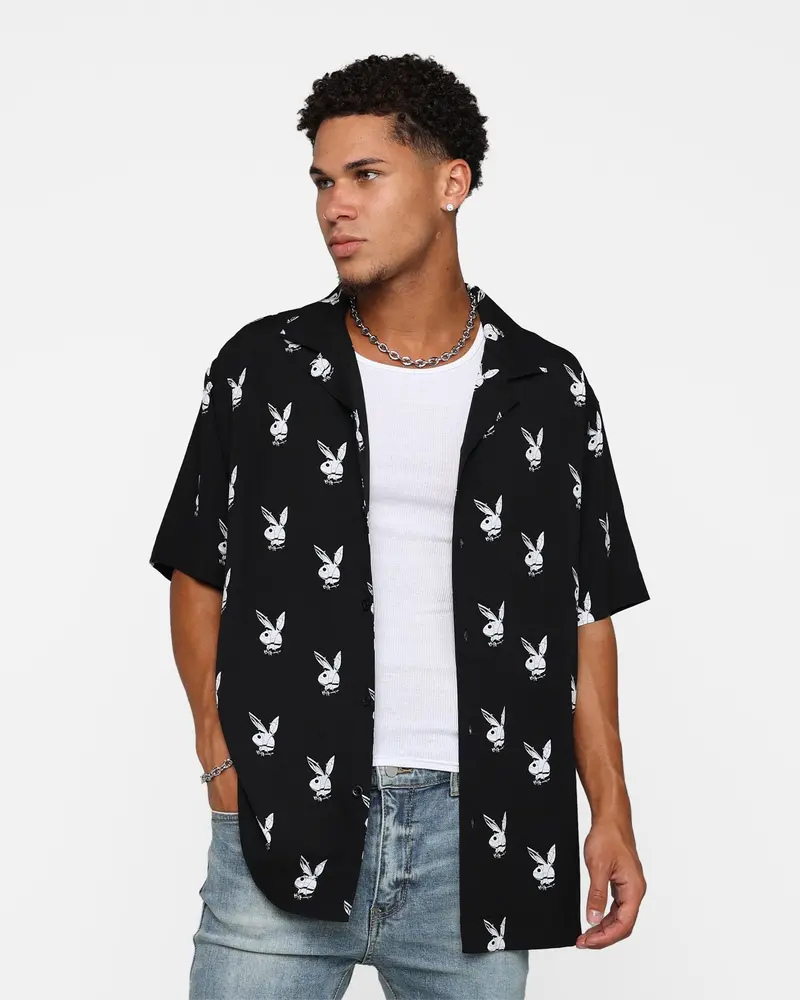 Playboy By Culture Kings Chrome Party Shirt Black 1