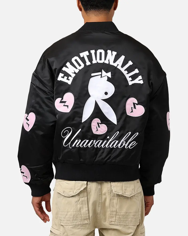 Playboy By Culture Kings Loverboy Bomber Jacket Black 1