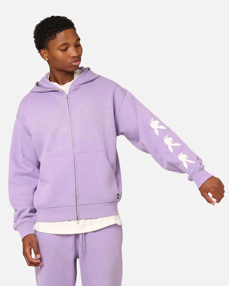 Playboy By Culture Kings Shyne Full Zip Hoodie Purple 1